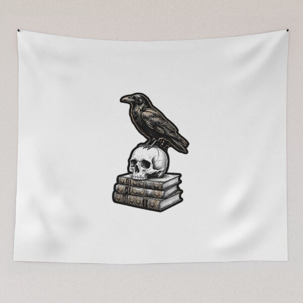 Item preview, Dark Academia Raven Skull And Books designed and sold by ryanguas.