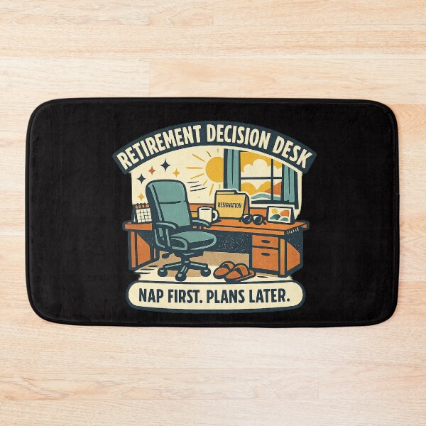 Item preview, Retirement Decision Desk – Nap First Plans Later designed and sold by Concrete Coffee Studio.