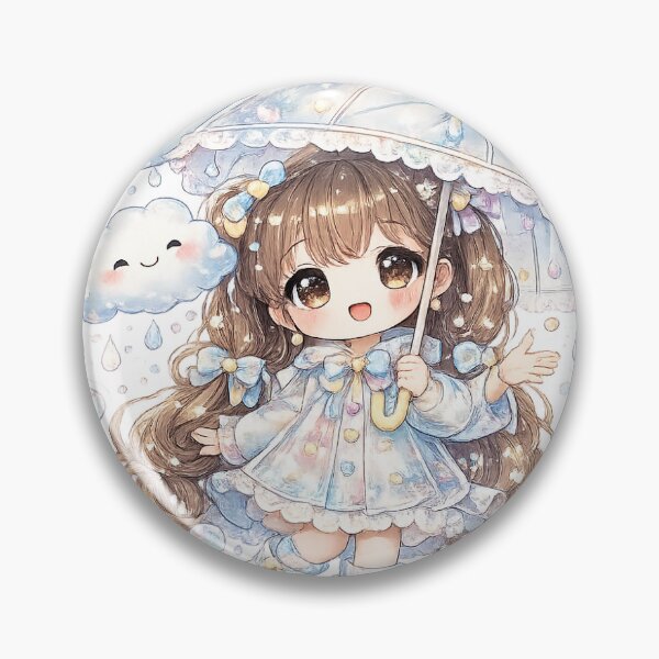 Item preview, Cute Rainy Bubble Doll Kawaii Sticker designed and sold by blossomfun.