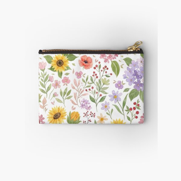 Item preview, Colorful Pastel Wildflowers and Sunflowers Aesthetic Pattern designed and sold by DreamyBrushArt.