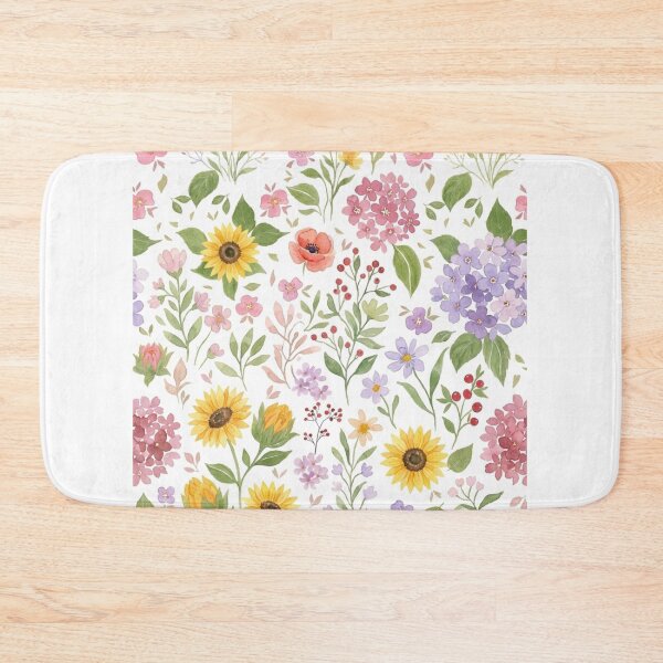 Item preview, Colorful Pastel Wildflowers and Sunflowers Aesthetic Pattern designed and sold by DreamyBrushArt.