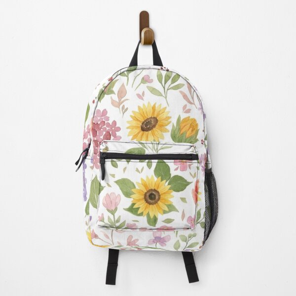 Item preview, Colorful Pastel Wildflowers and Sunflowers Aesthetic Pattern designed and sold by DreamyBrushArt.