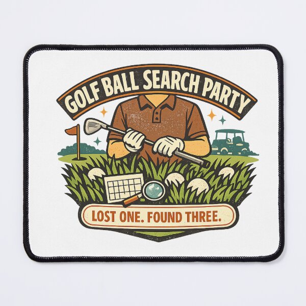 Item preview, Golf Ball Search Party – Funny Retro Golfer Humor designed and sold by Concrete Coffee Studio.