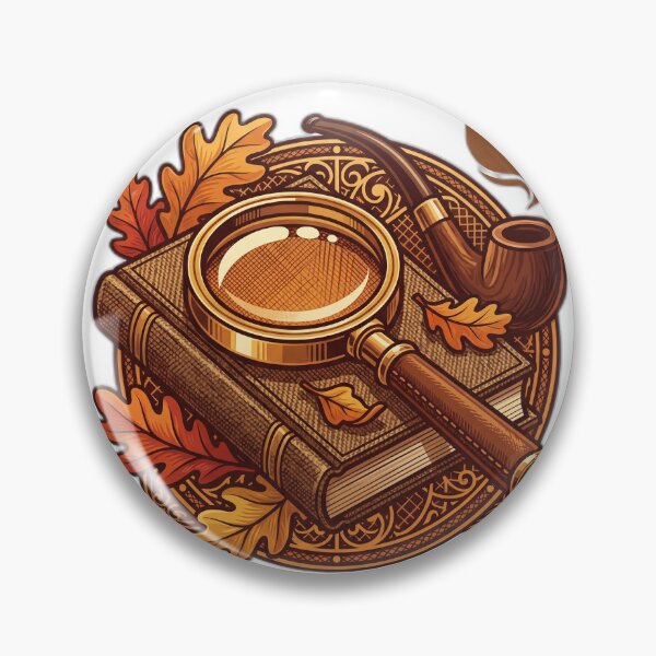 Item preview, Cozy Mystery Magnifying Glass Autumn Leaves designed and sold by ryanguas.