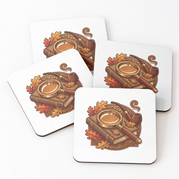 Item preview, Cozy Mystery Magnifying Glass Autumn Leaves designed and sold by ryanguas.