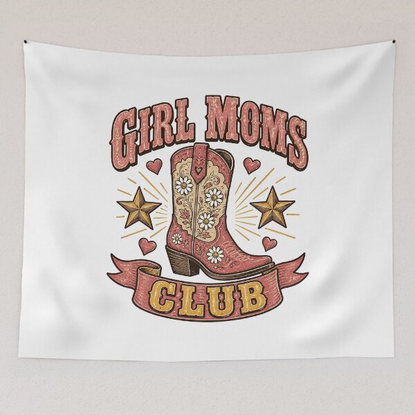 Item preview, Girl Moms Club, Cowgirl Mom designed and sold by graphic-genie.