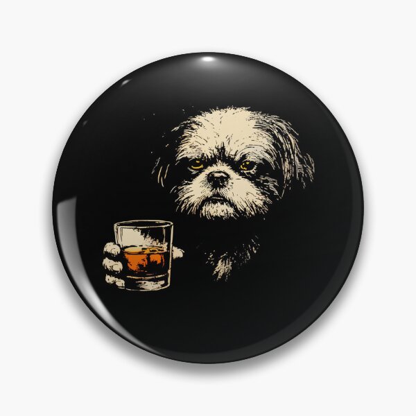 Item preview, Shih Tzu Drinking Whiskey Vintage Dog Meme designed and sold by charoen-design.