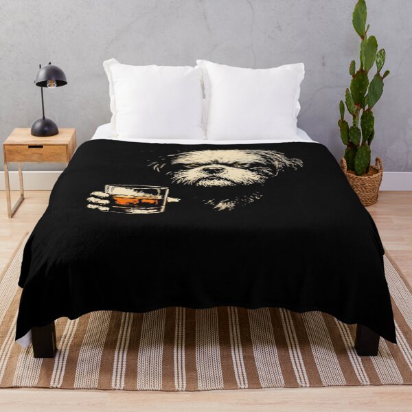 Item preview, Shih Tzu Drinking Whiskey Vintage Dog Meme designed and sold by charoen-design.