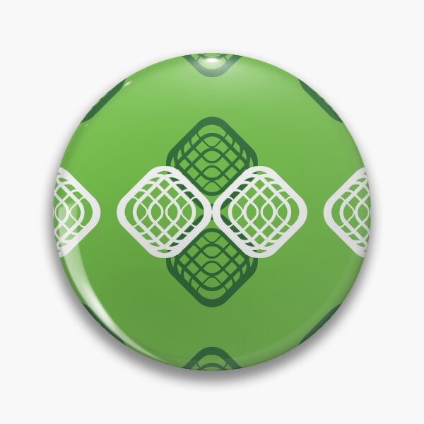 Item preview, Seamless Green Geometric Lattice Pattern with White and Dark Green Ornamental Motifs designed and sold by ChaReePat.