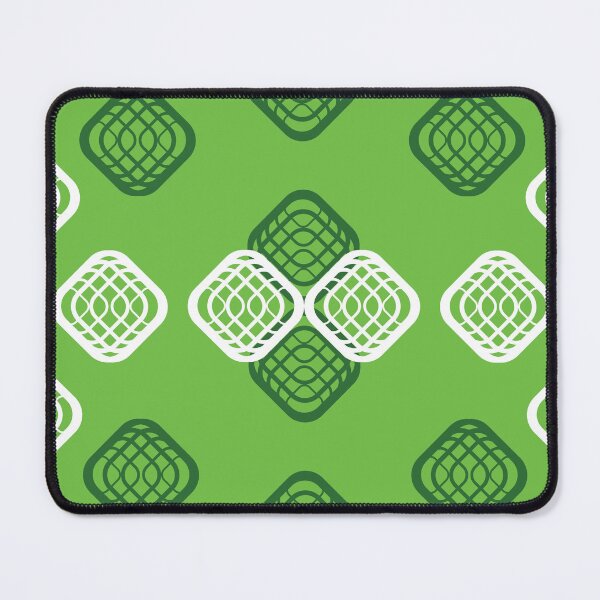Item preview, Seamless Green Geometric Lattice Pattern with White and Dark Green Ornamental Motifs designed and sold by ChaReePat.
