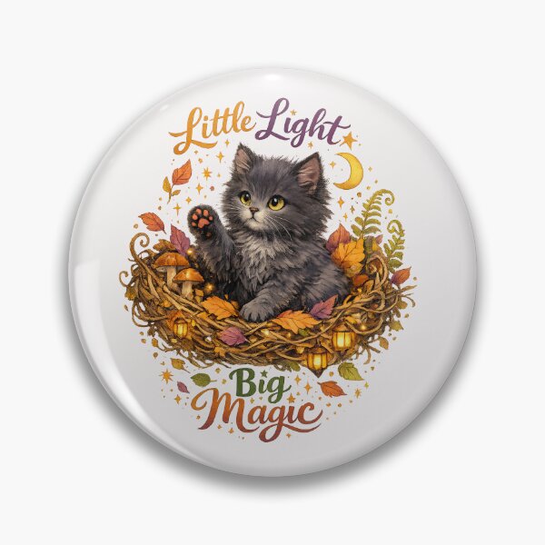 Item preview, Little Light Big Magic Cute Black Cat Autumn Celestial Design designed and sold by inkoutninja.