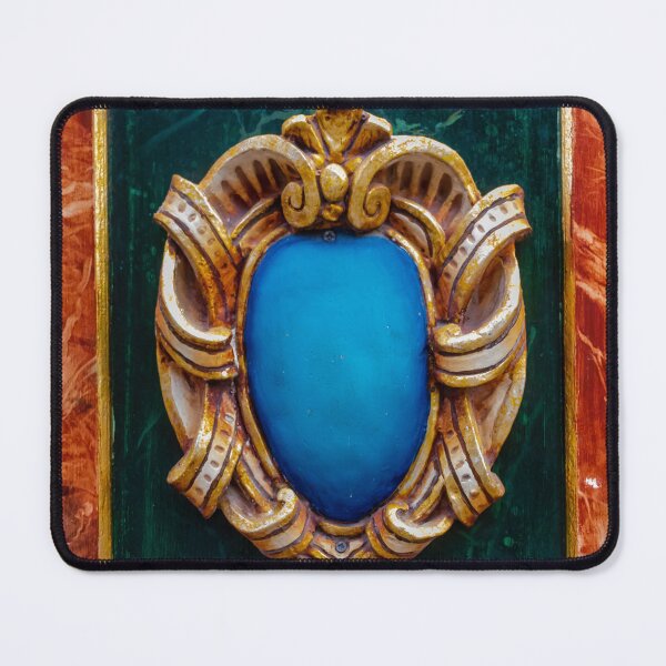 Item preview, Ornate Gold Medallion With Blue Oval Center On Marble Green And Red Decorative Panel designed and sold by Nmallia.