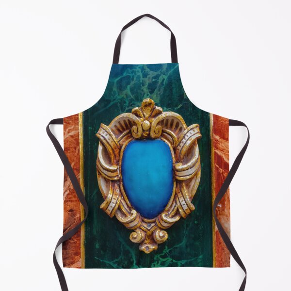 Item preview, Ornate Gold Medallion With Blue Oval Center On Marble Green And Red Decorative Panel designed and sold by Nmallia.