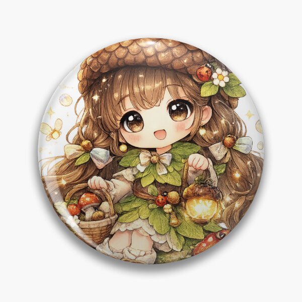 Item preview, Cute Woodland Acorn Doll Kawaii Sticker designed and sold by blossomfun.