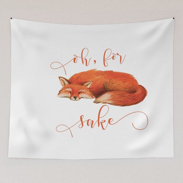 Item preview, Oh, For Fox Sake | Cute Sleeping Fox Pun | Funny Woodland Animal | Cottagecore Fox Art | Cozy Autumn Illustration designed and sold by Megan Jamison.