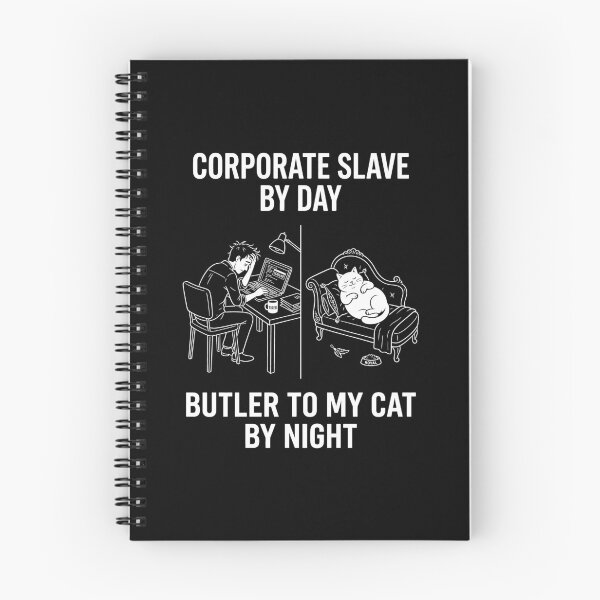 Item preview, Corporate Slave Butler To My Cat Humorous Comic for Cat Owner and Work From Home Struggles designed and sold by SplashTastic.