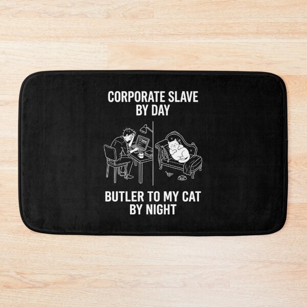 Item preview, Corporate Slave Butler To My Cat Humorous Comic for Cat Owner and Work From Home Struggles designed and sold by SplashTastic.