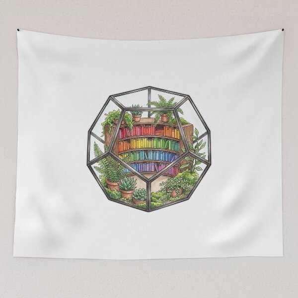 Item preview, Rainbow Bookshelf Terrarium Botanical Aesthetic designed and sold by ryanguas.