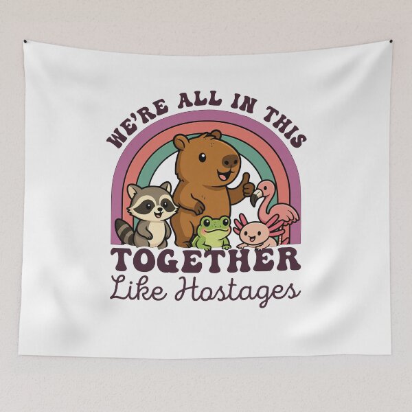 Item preview, We'Re All In This Together Like Hostages Funny Retro designed and sold by charoen-design.