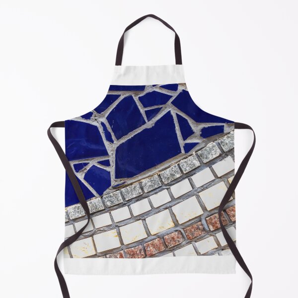 Item preview, Blue Ceramic Mosaic Tile Pattern With Small Square Stone Tiles and Textured Grout designed and sold by Nmallia.