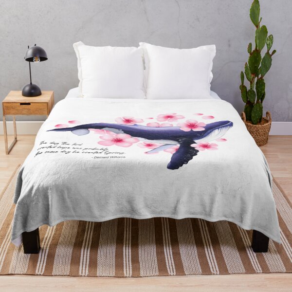 Item preview, Whale and Cherry Blossoms – Hopeful Spring designed and sold by Dandihara.