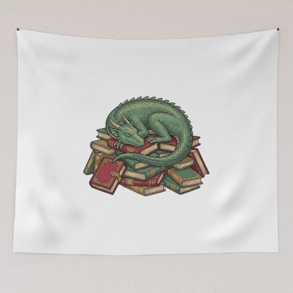 Item preview, Book Dragon Hoarding Books Cute Fantasy designed and sold by ryanguas.