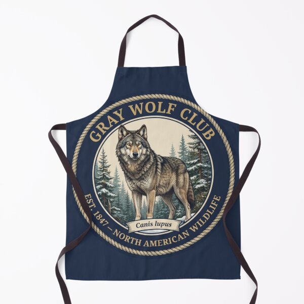 Artikelvorschau, Vintage-Abzeichen des Gray Wolf Clubs, Nordamerikanische Wildtiere entworfen und verkauft von CalmCapy Co.