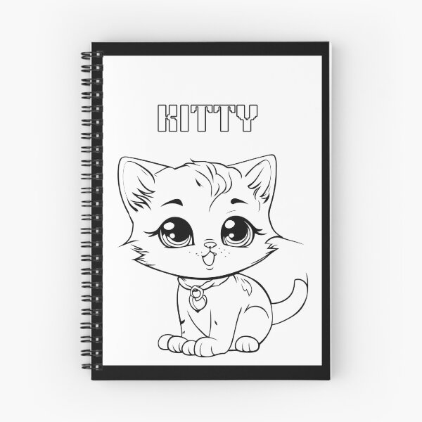 Artikelvorschau, Niedliche Katzen-Malvorlage entworfen und verkauft von VibeTees38.