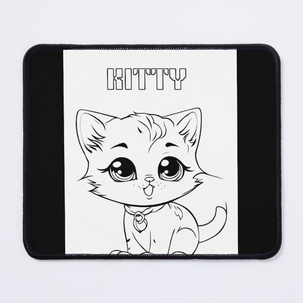 Item preview, Cute Kitty Coloring Page Art designed and sold by VibeTees38.