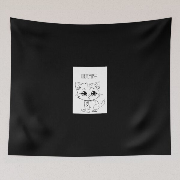 Item preview, Cute Kitty Coloring Page Art designed and sold by VibeTees38.