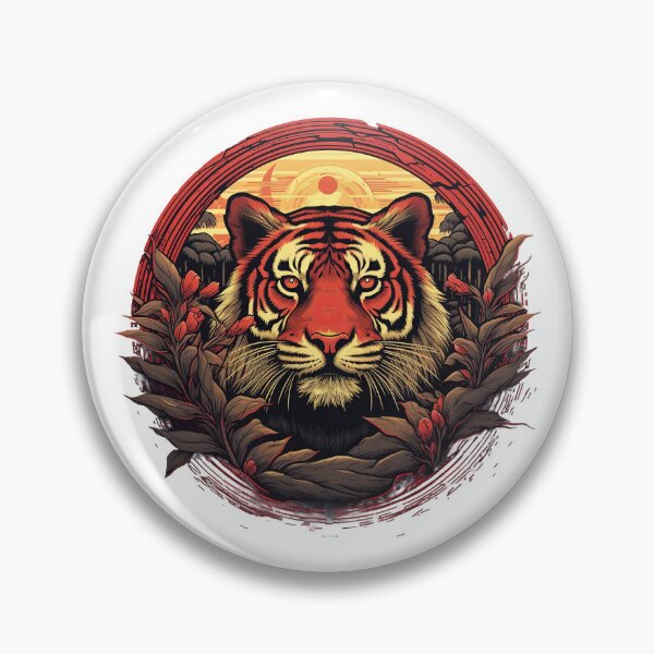 Item preview, Vintage Tiger Wildlife Illustration - Majestic Jungle Art designed and sold by Marcu Ioachim.