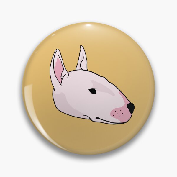 Item preview, White Bull Terrier Head designed and sold by Clipboard Creations.