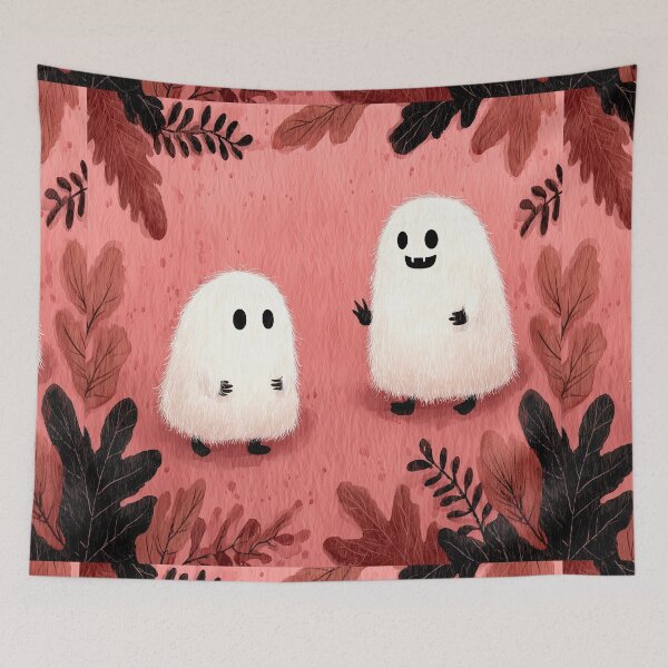 Item preview, Cute Fluffy Ghosts in Autumn Forest designed and sold by colorful-white.