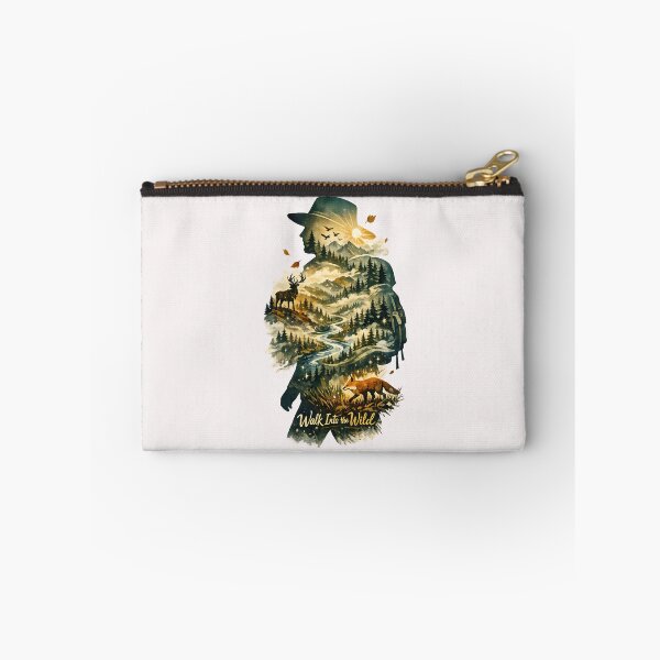 Item preview, Walk Into the Wild Hiking Silhouette Mountain Nature Design designed and sold by inkoutninja.