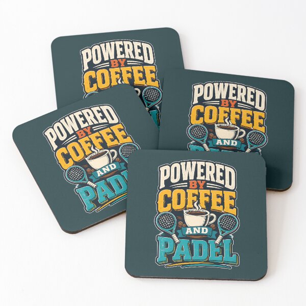 Item preview, Powered By Coffee And Padel Funny Retro Sport designed and sold by Mr Lee.