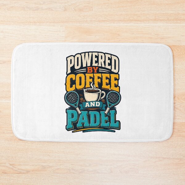Item preview, Powered By Coffee And Padel Funny Retro Sport designed and sold by Mr Lee.