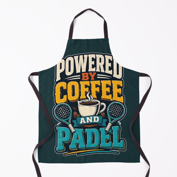Item preview, Powered By Coffee And Padel Funny Retro Sport designed and sold by Mr Lee.