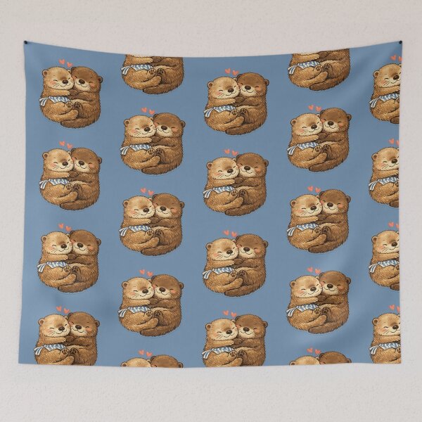 Item preview, Otterly Devoted – Otters Holding Hands designed and sold by poppet103.