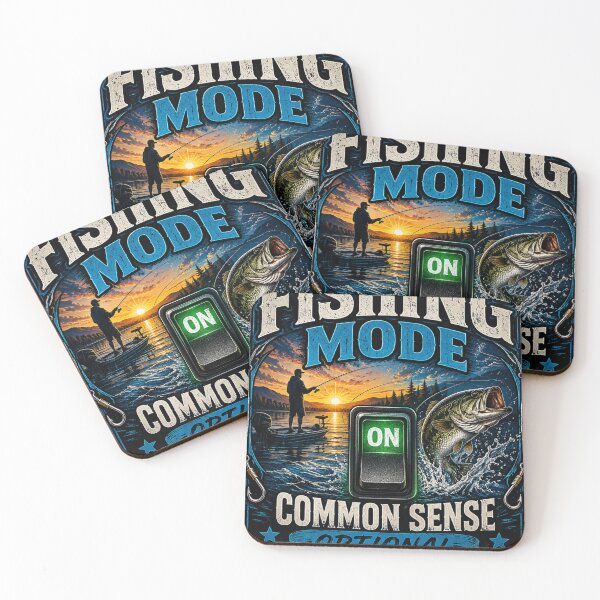 Item preview, Fishing Mode ON – Common Sense Optional | Funny Fishing Angler Graphic designed and sold by CKADigital.