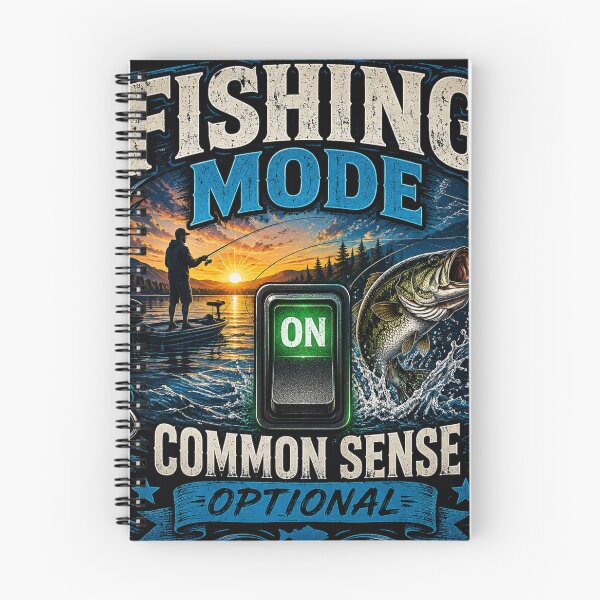 Item preview, Fishing Mode ON – Common Sense Optional | Funny Fishing Angler Graphic designed and sold by CKADigital.