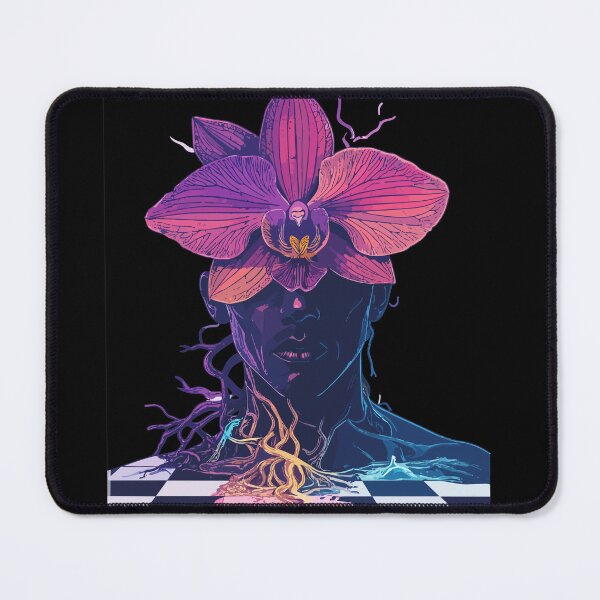 Item preview, Orchid Crown Surreal Portrait – Rooted in Colour Aesthetic Art designed and sold by AvalonMoss.
