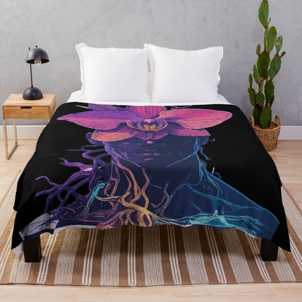 Item preview, Orchid Crown Surreal Portrait – Rooted in Colour Aesthetic Art designed and sold by AvalonMoss.