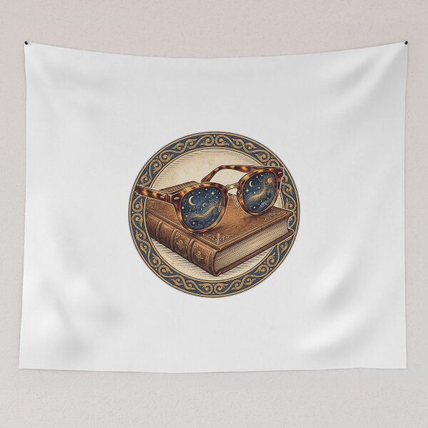 Item preview, Retro Tortoiseshell Glasses Starry Reflection Book designed and sold by ryanguas.