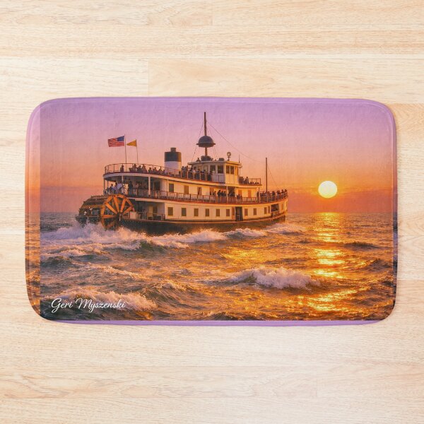 Item preview, Proud Mary Sunset Voyage – Rose‑Gold Horizon Glow designed and sold by The Art Queen Of Michigan .