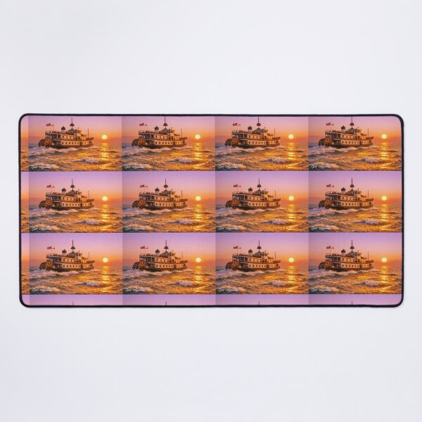 Item preview, Proud Mary Sunset Voyage – Rose‑Gold Horizon Glow designed and sold by The Art Queen Of Michigan .