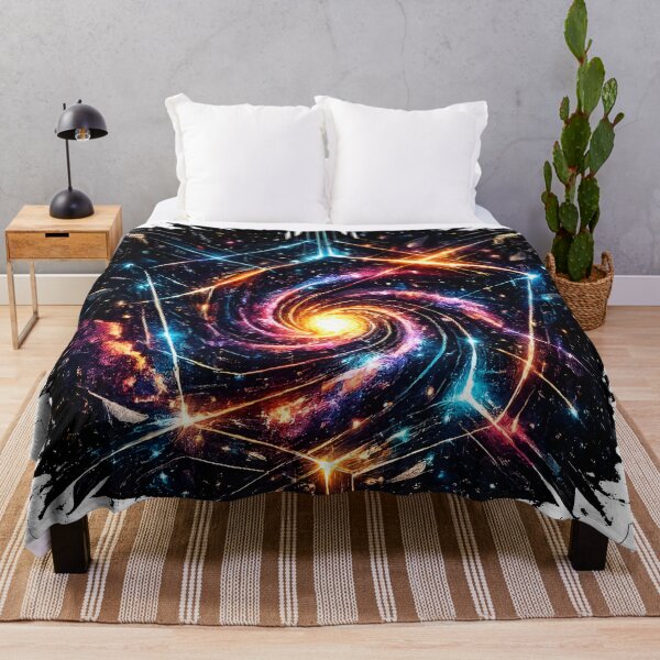 Item preview, Geometric Cosmic Pentagon and Vibrant Nebula Vortex designed and sold by RiteshCenter .