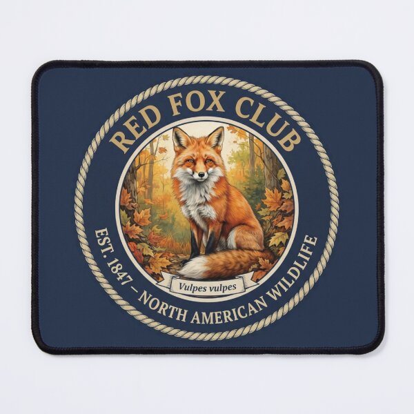 Item preview, Red Fox Club Vintage Badge North American Wildlife designed and sold by CalmCapy Co.