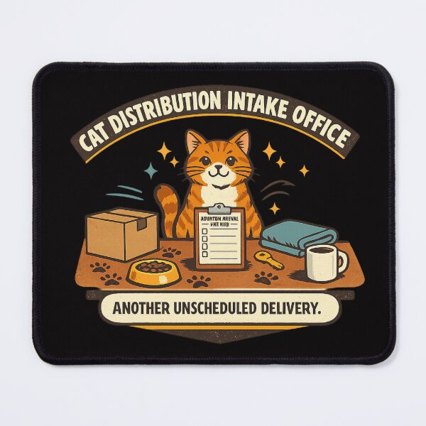Item preview, Cat Distribution Intake Office – Another Unscheduled Delivery designed and sold by Concrete Coffee Studio.