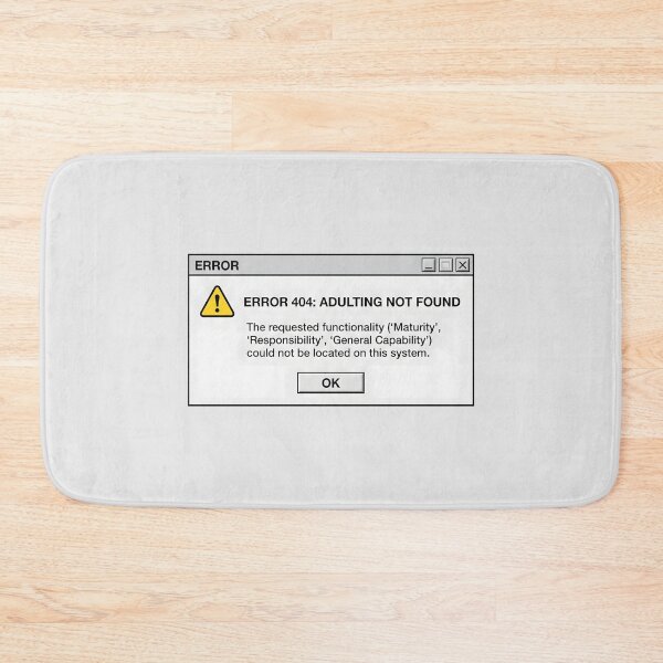 Item preview, Error 404 Adulting Not Found Funny Retro Computer Design for Adulting Humor designed and sold by SplashTastic.