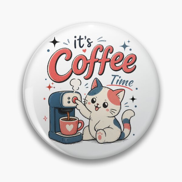 Item preview, Cute Cat It's Coffee Time Kawaii Kitten Espresso Graphic designed and sold by XelaStore.